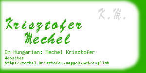 krisztofer mechel business card